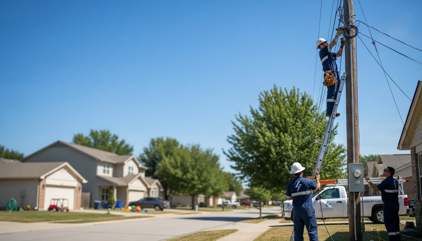 Residential electrician providing installation services in Leeds, ME